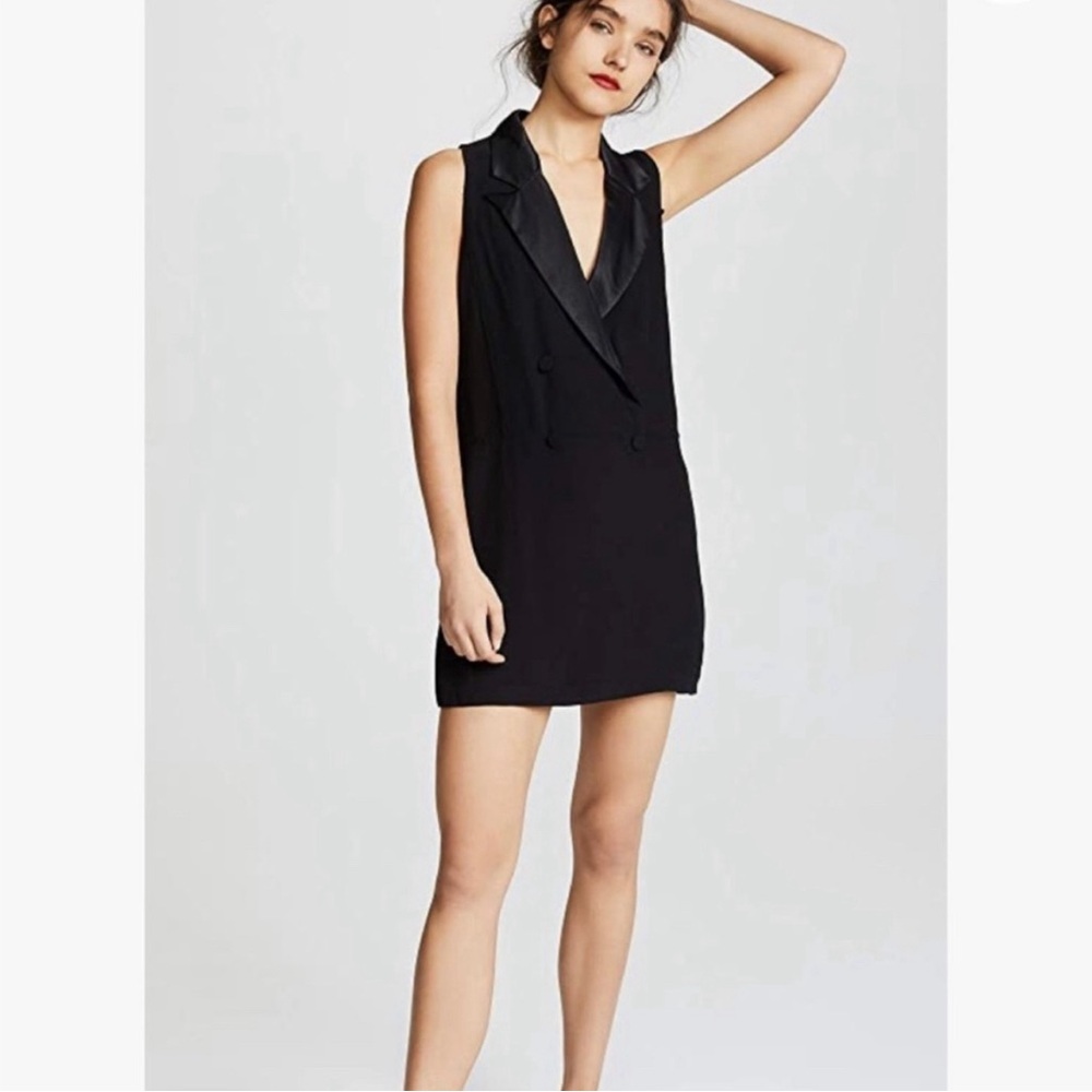 BB Dakota Women's Tuxedo Dress Deep Black Size 8